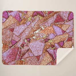 Manta Sherpa Dibujo de roca volcánica rosa lila