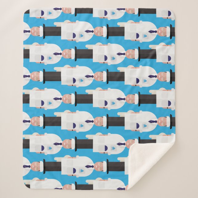 Manta Sherpa Dickie – Patterned Sherpa Blanket (Anverso)