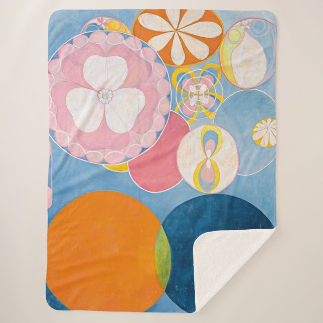 Manta Sherpa Diez mayores, número 2, infancia | Hilma af Klint  (Anverso)