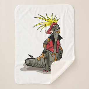 Manta Sherpa Dinosaurio Hadrosaurus Vestido Como Punk.