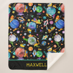 Manta Sherpa Dinosaurios Construcción Equipos Espaciales Niños