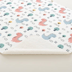Manta Sherpa ¡Dinosaurios! Sherpa Blanket