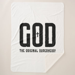 Manta Sherpa Dios la original cruz bíblica superheroína