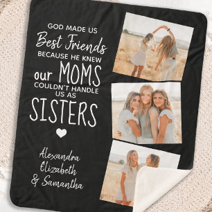 Manta Sherpa Dios nos hizo los mejores amigos Personalizado Fot