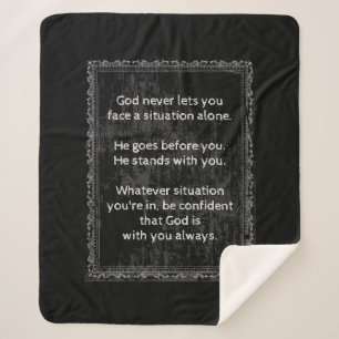 Manta Sherpa Dios siempre está contigo, nunca estás solo