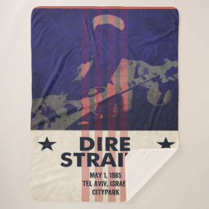 Manta Sherpa Dire Straits Tour Poster Blanket
