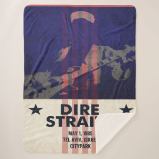 Manta Sherpa Dire Straits Tour Poster Blanket