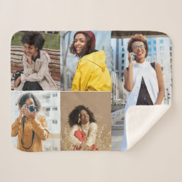 Manta Sherpa Diseñar su propio Collage de fotos de 5