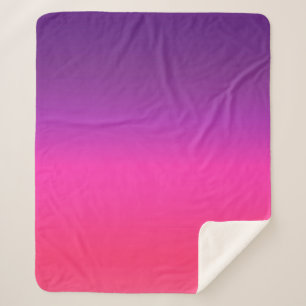 Manta Sherpa Diseño abstracto neón púrpura y rosa oscuro