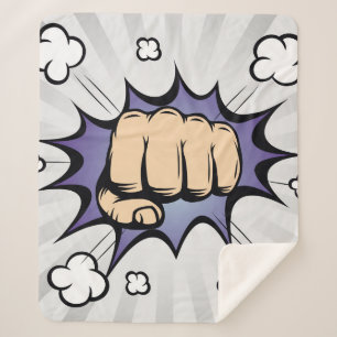Manta Sherpa Diseño de burbujas cómicas de arte pop. Ilustracio