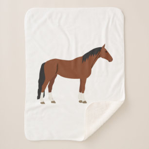 Manta Sherpa Diseño de caballos