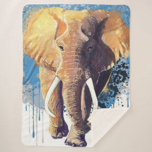 Manta Sherpa Diseño de elefantes africanos   Animales salvajes
