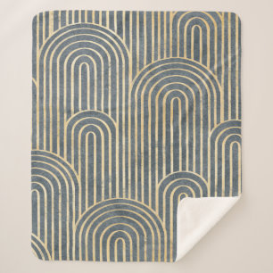 Manta Sherpa Diseño de estilo Art Déco lujoso spa sin costuras 