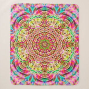 Manta Sherpa Diseño de flores de Mandala
