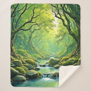 Manta Sherpa Diseño de flujo forestal encantado
