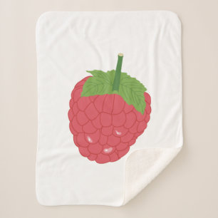 Manta Sherpa Diseño de fruta de frambuesa