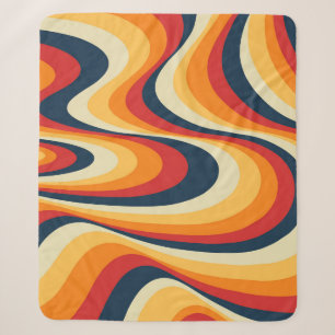 Manta Sherpa Diseño de giro colorido y abstracto
