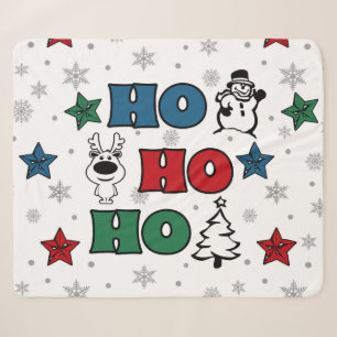 Manta Sherpa Diseño de Navidades Ho-Ho-Ho