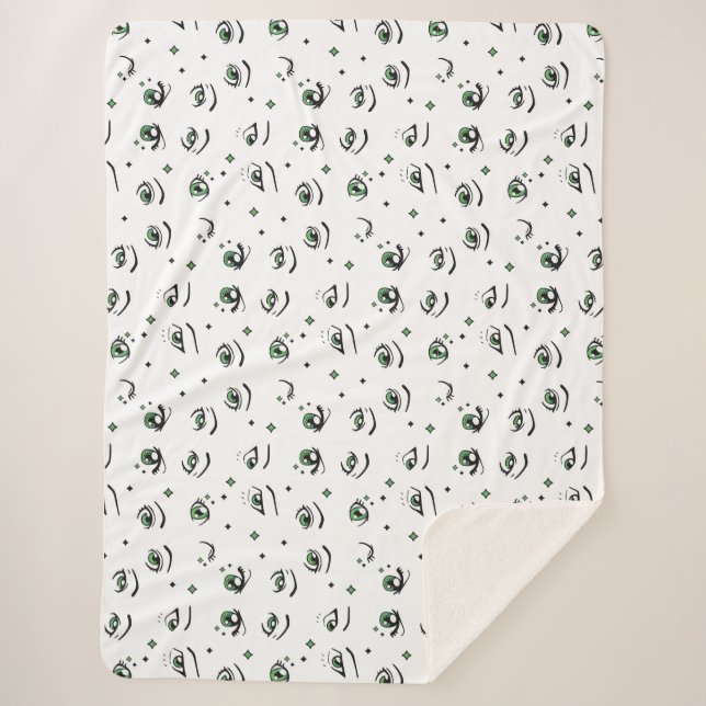 MANTA SHERPA DISEÑO DE PATRÓN ANIME EYE (Anverso)