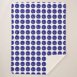 Manta Sherpa Diseño de patrones de zafiro azul