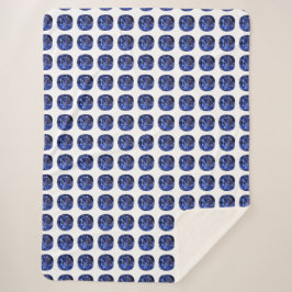 Manta Sherpa Diseño de patrones de zafiro azul