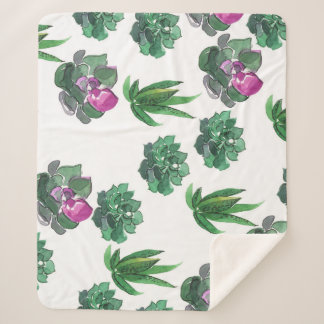 Manta Sherpa Diseño de patrones sin inconvenientes de acuarela