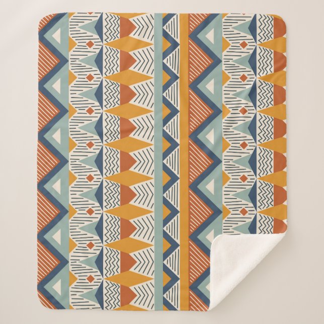 Manta Sherpa Diseño de patrones sin inconvenientes de estilo na (Anverso)