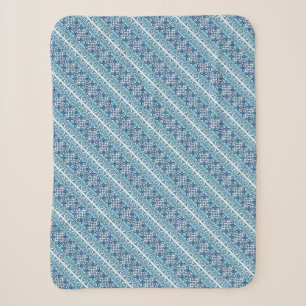 Manta Sherpa Diseño de patrones ucranianos decorativos azules l