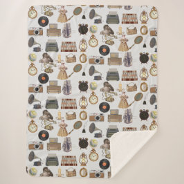 Manta Sherpa Diseño de vintage