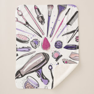 Manta Sherpa Diseño del círculo del maquillaje
