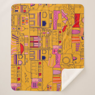 Manta Sherpa Diseño del patrón mexicano sin foco textil