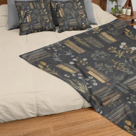 Manta Sherpa Diseño elegante de libros - Academia oscura - Libr