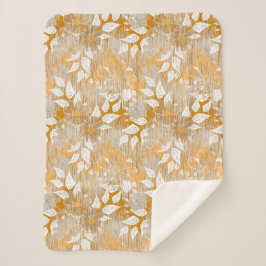 Manta Sherpa Diseño floral elegante.