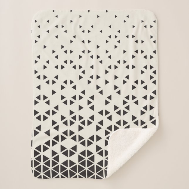 Manta Sherpa Diseño geométrico abstracto (Anverso)