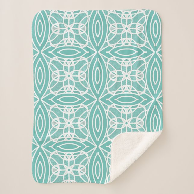 Manta Sherpa Diseño geométrico moderno y elegante (Anverso)