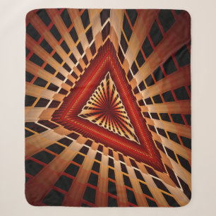 Manta Sherpa Diseño gráfico fractal moderno de red de fantasía 