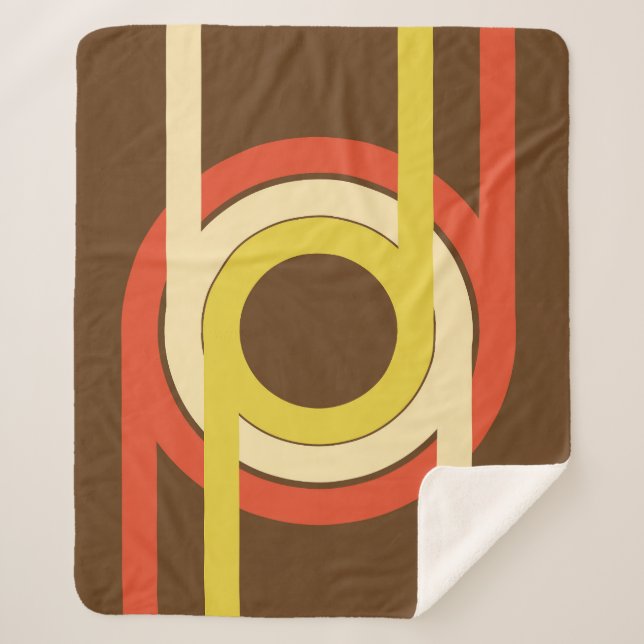 Manta Sherpa Diseño inspirado en el Retro Golden Ratio. (Anverso)