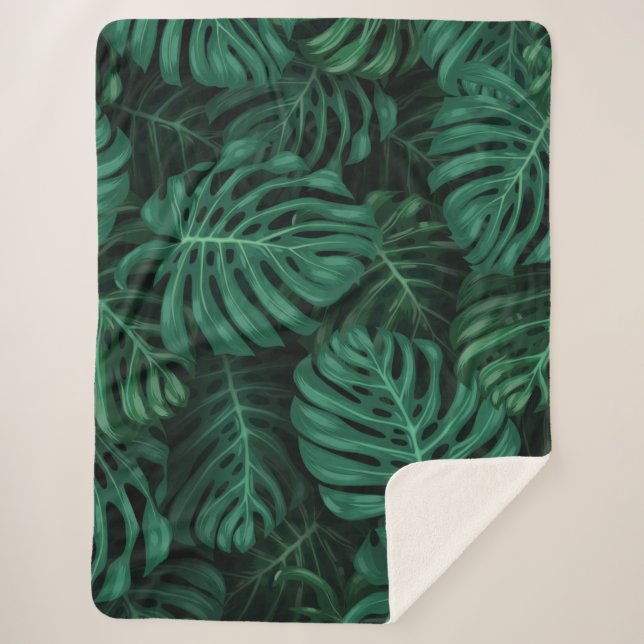 Manta Sherpa Diseño inspirado en los bosques (Anverso)