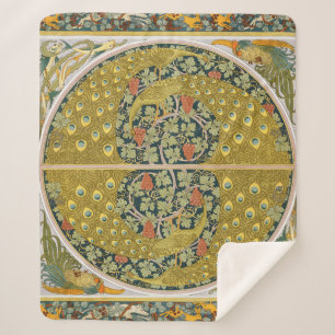 Manta Sherpa Diseño intrincado de estilo Art Nouveau pavo