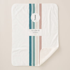 Manta Sherpa Diseño minimalista en tonos pastel