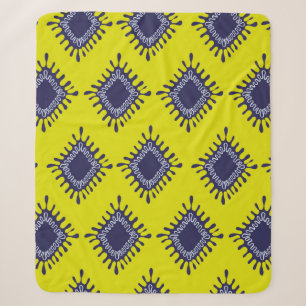Manta Sherpa Diseño moderno tribal de ikat