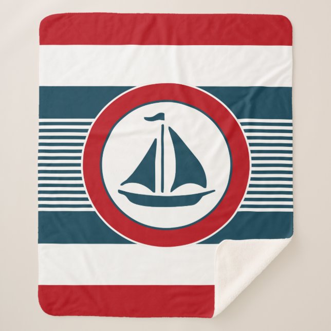 Manta Sherpa Diseño náutico (Anverso)