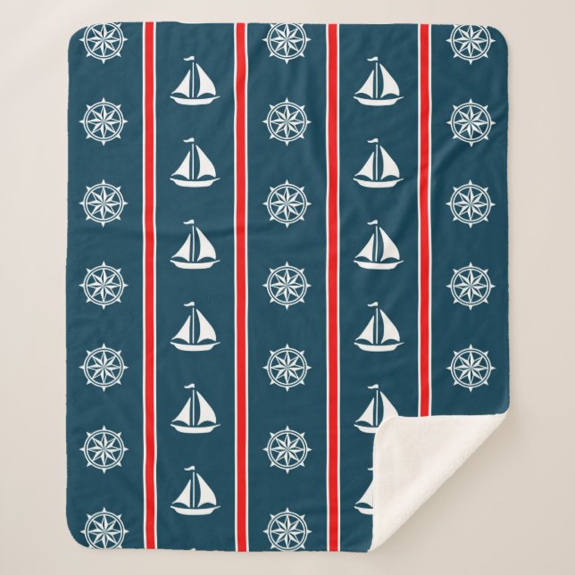Manta Sherpa Diseño náutico (Anverso)