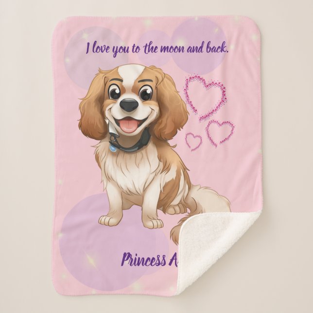 Manta Sherpa Diseño personalizado de Blenheim Cavalier   (Anverso)