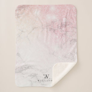 Manta Sherpa Diseño personalizado de mármol de lujo