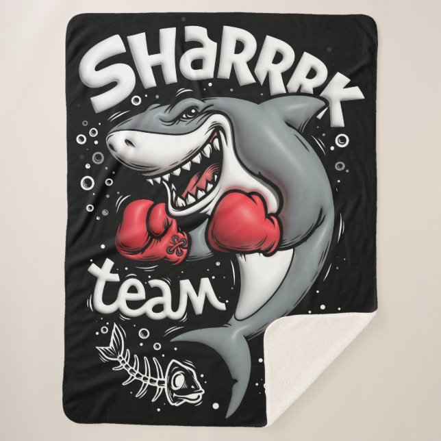 Manta Sherpa Diseño Sharrrk Team (Anverso)