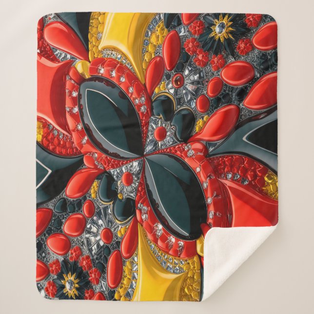 Manta Sherpa Diseño Sherpa Blanket con colores alemanes (Anverso)