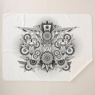 Manta Sherpa Diseño tribal artístico