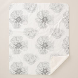 Manta Sherpa Disquete blanco y negro