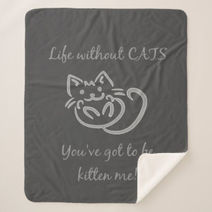 Manta Sherpa Divertida vida sin citas en gatos